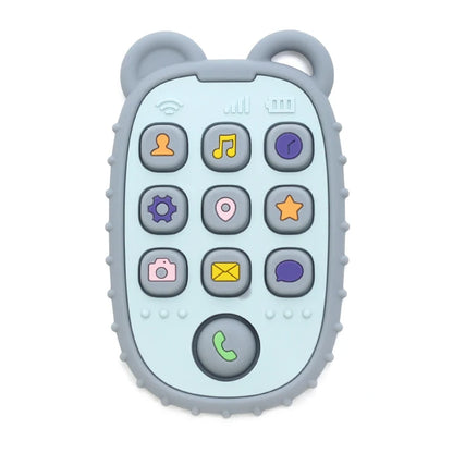 🍼📱 Baby Silicone Teether σε Σχήμα Κινητού 👶✨ (Moonpie)