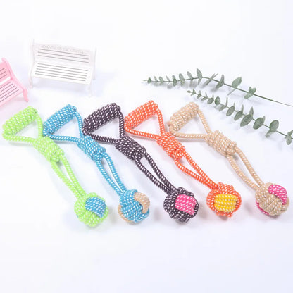 Mini Dog Rope Toy 🐶🪢 | Cotton Ball for Chewing 🦷 | Interactive & Tooth-Friendly ✅ | For Small & Large Dogs 🐕🐾