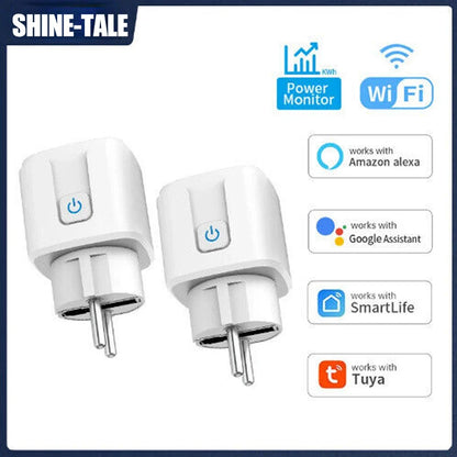 🔌📱 EU WiFi Smart Plug 16A/20A – Έξυπνη Πρίζα με Power Monitor & Timer ⏱️ Συμβατή με Alexa & Google Home