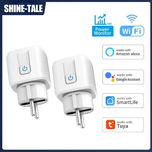 🔌📱 EU WiFi Smart Plug 16A/20A – Έξυπνη Πρίζα με Power Monitor & Timer ⏱️ Συμβατή με Alexa & Google Home