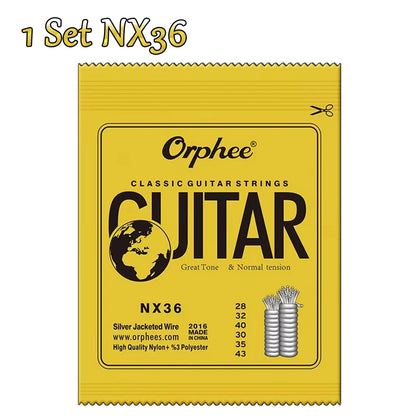 🎸✨ Orphee NX Series – Κλασικές Χορδές Κιθάρας 6τμχ σετ, Nylon & Silver-Plated Copper Wound 🎶