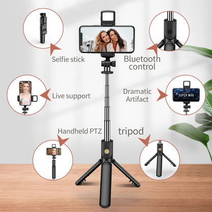 🤳✨ Wireless Selfie Stick Tripod με Φως & Bluetooth Remote – Extendable 71cm