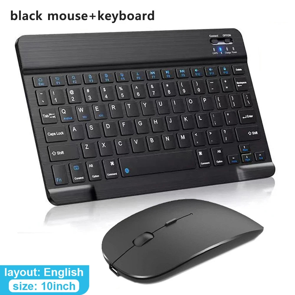 ⌨️🖱️ Bluetooth Wireless Keyboard & Mouse – Συμβατό με iOS, Android, Windows & iPad ✨