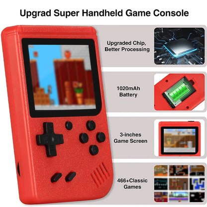 Retro Mini Console 🎮 | 8-Bit Handheld 🕹️ | 400 Built-in Games 💾 | AV Out 📺 | Gameboy Style 🔄