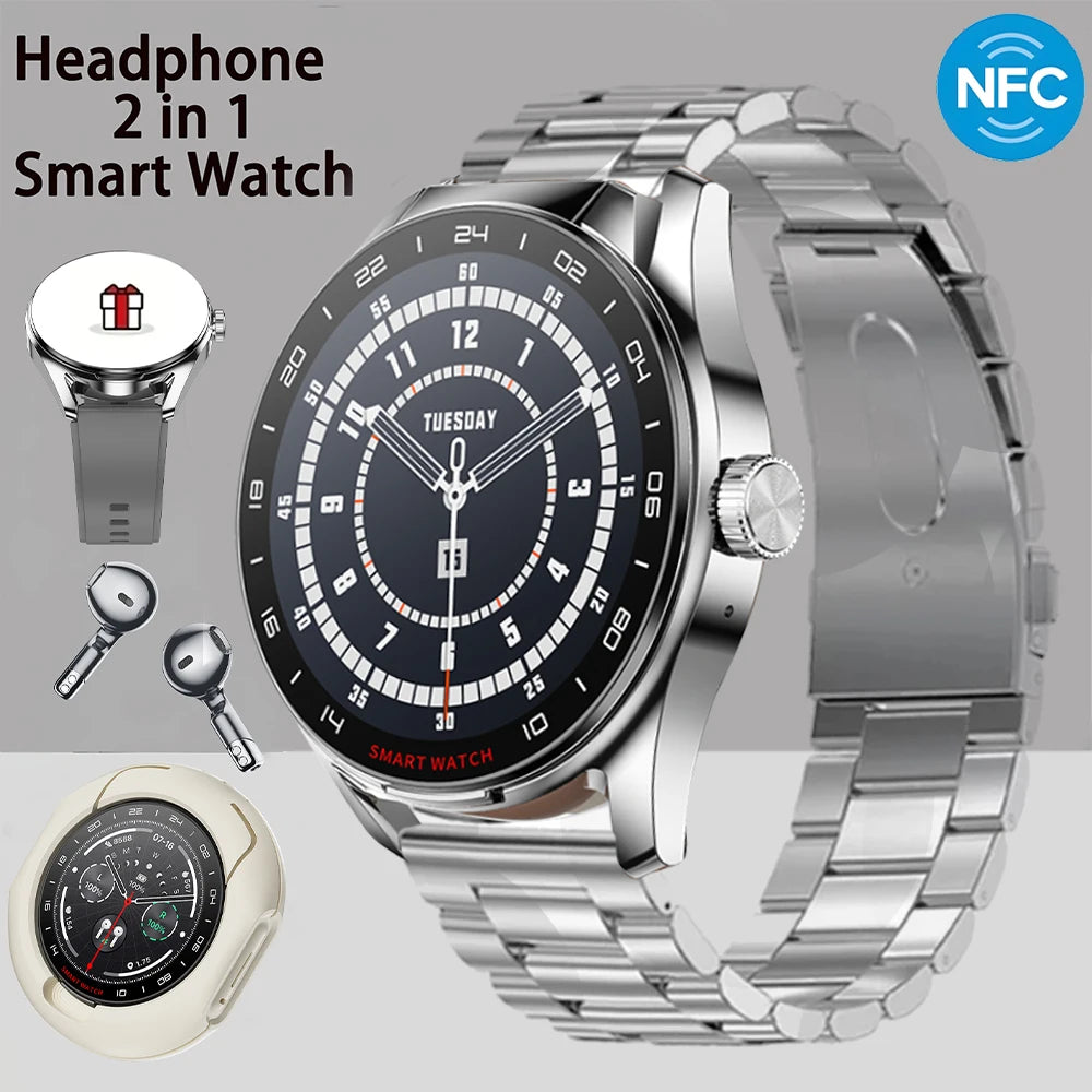 ⌚ GEJIAN D9 – Smart Watch με Ενσωματωμένα Bluetooth Ακουστικά 2-σε-1 | NFC, Κλήσεις, Καρδιακός Ρυθμός & Πολλαπλά Sports Modes