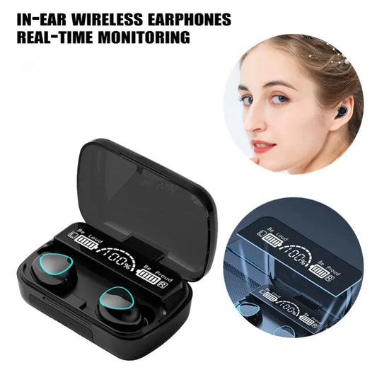 🎧🔥 Original M10 Ασύρματα Bluetooth Ακουστικά – Noise Cancelling Earbuds με Μικρόφωνο 🎶 Sports & Gaming Earpods