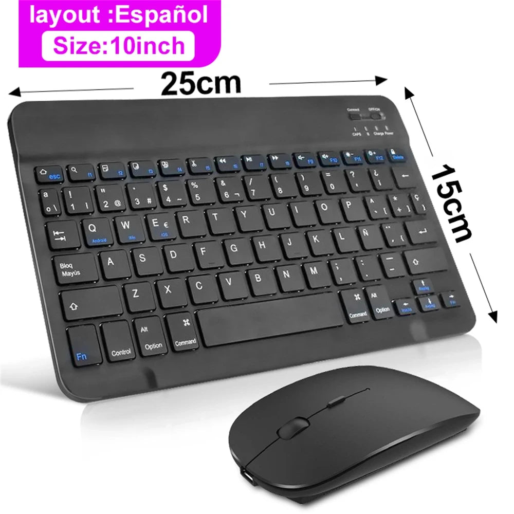 ⌨️🖱️ Bluetooth Wireless Keyboard & Mouse – Συμβατό με iOS, Android, Windows & iPad ✨