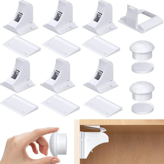 🍼🔒 Baby Proofing Magnetic Drawer Locks 🚀 (Χωρίς Τρυπάνι – Ασφάλεια για Παιδιά)