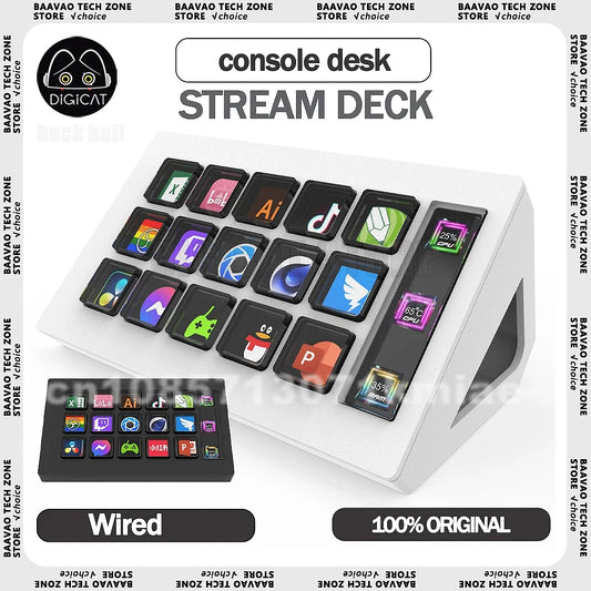 🎛️ Mirabox StreamDeck Mini Visual Keyboard – 15 Πλήκτρα LCD για Live Streaming, Content Creation & Multimedia Control | Plug & Play για Windows & macOS