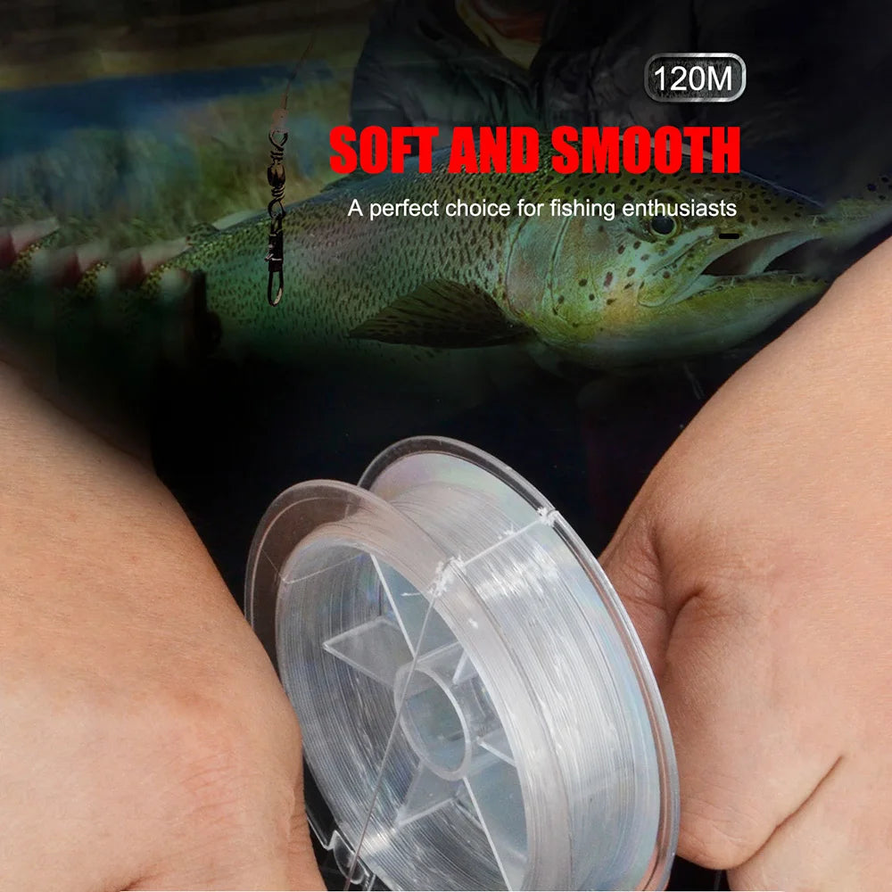 🎣🧵 120M Διάφανο Νάιλον Νήμα Ψαρέματος – Ανθεκτική Αόρατη Πετονιά για Γλυκά & Αλμυρά Νερά 🌊🐟