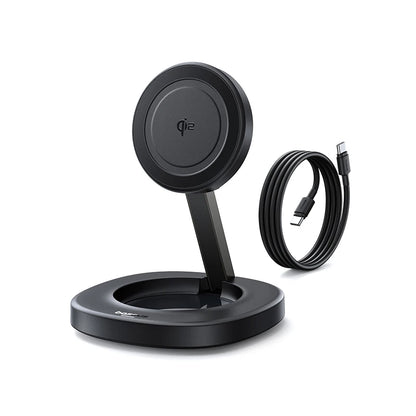 Baseus Qi2 15W Foldable Magnetic Wireless Charger Stand – Προσαρμόσιμη Βάση Φόρτισης για iPhone & AirPods
