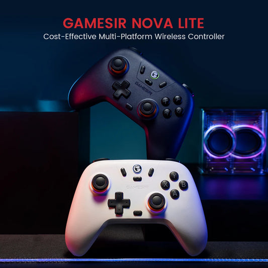 🎮 GameSir Nova Lite Wireless Controller | Tri-Mode Bluetooth + 2.4GHz + USB-C | Hall Effect Sticks, Turbo 20Hz, Dual Motors | For Switch / PC / iOS / Android / Steam