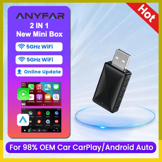 🚗📱 NEW 2in1 Wireless CarPlay & Android Auto AI Mini Box – Plug & Play Smart Dongle για 99% Αυτοκινήτων 🎶🗺️
