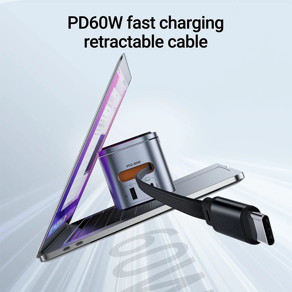 ACEFAST 6-in-1 Magnetic Wireless Charging Station – 15W & GaN PD 65W