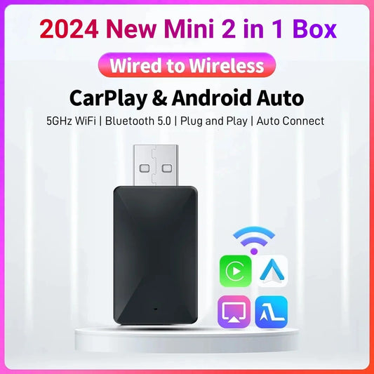 🚗📱 Wireless CarPlay & Android Auto Adapter 2 σε 1 – Ασύρματο Smart Dongle για Volvo, Benz, Audi, Kia, Hyundai, VW κ.α. 🎶🗺️
