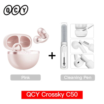 QCY Crossky C50 Open-Ear Wireless Earbuds – Bluetooth 6.0 Clip-On Ακουστικά
