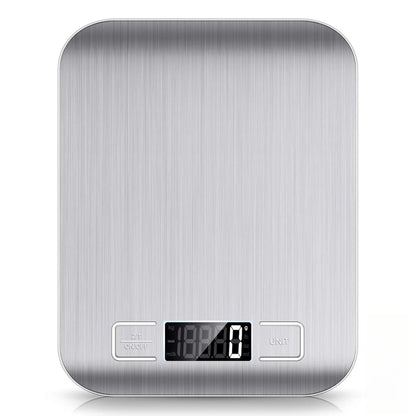 ⚖️ Ψηφιακή Ζυγαριά Κουζίνας 10kg – Με Οθόνη LCD, Ανοξείδωτη Επιφάνεια & Λειτουργία Απόβαρου ☕🍰