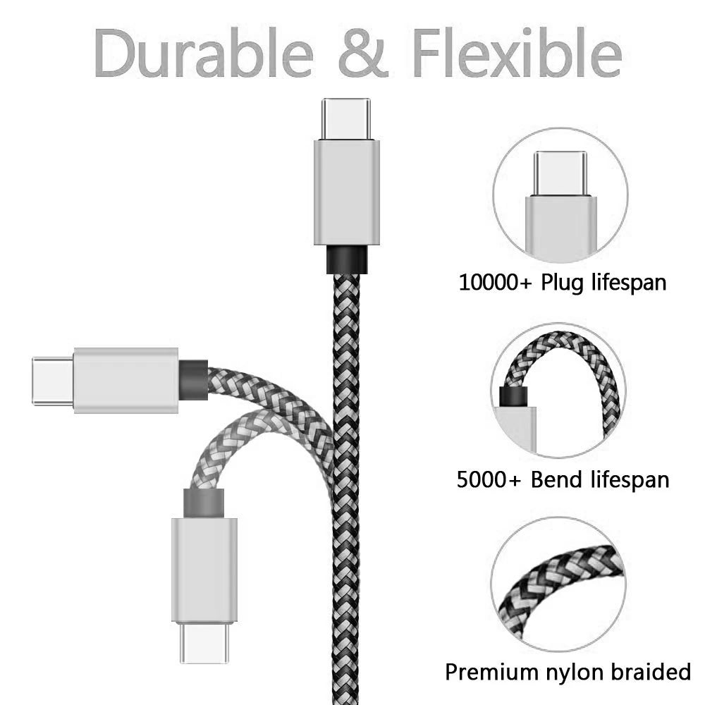 🔌⚡ USB Type-C Καλώδιο Φόρτισης & Data – 2.4A Fast Charging, Υφασμάτινο Woven Nylon, Ανθεκτικό & Γρήγορο 📱✨