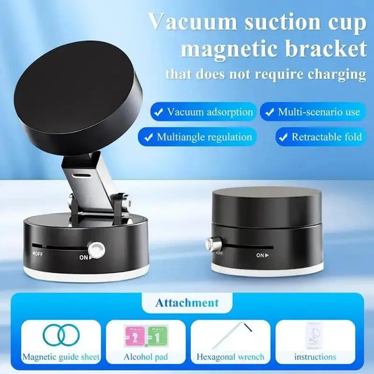 📱🧲 Magnetic Phone Holder Stand – Ρυθμιζόμενη & Πτυσσόμενη Βάση με Ισχυρή Βεντούζα & Vacuum Adsorption