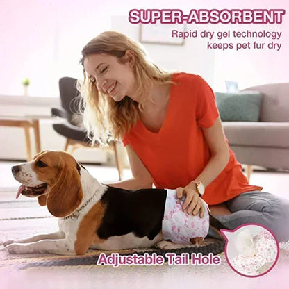 🐶 10τμχ Υπεραπορροφητικές Πάνες για Κατοικίδια – Super Absorbent Pet Diapers | Μίας Χρήσης, Αντιδιαρροϊκές & Άνετες για Σκύλους & Γάτες (Αρσενικά & Θηλυκά)