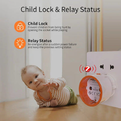 Tuya Zigbee 3.0 Smart Power Plug 16A EU – Έξυπνη Πρίζα με Energy Monitor & Child Lock