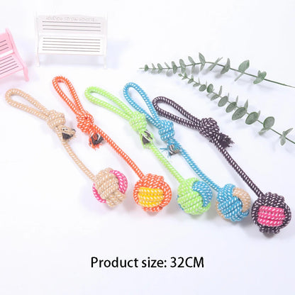 Mini Dog Rope Toy 🐶🪢 | Cotton Ball for Chewing 🦷 | Interactive & Tooth-Friendly ✅ | For Small & Large Dogs 🐕🐾