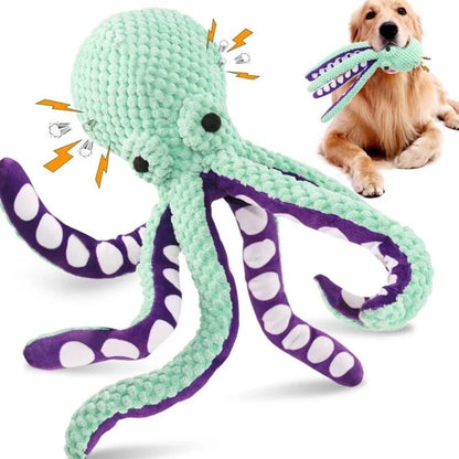 🐙 Pet Plush Octopus Toy – Διαδραστικό Λούτρινο Χταπόδι με Ήχο | Ανθεκτικό & Απαλό Παιχνίδι για Σκύλους & Κουτάβια