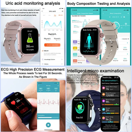 ⌚ Smart Watch ECG + PPG – Προηγμένο Ρολόι Υγείας & Ευεξίας για Γυναίκες