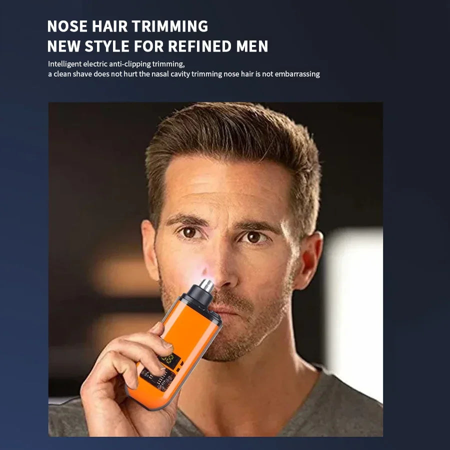 👃✂️ 2 σε 1 Electric Ear & Nose Hair Trimmer – Επαγγελματικό & Ανώδυνο για Άνδρες ✨
