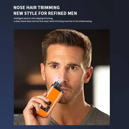 👃✂️ 2 σε 1 Electric Ear & Nose Hair Trimmer – Επαγγελματικό & Ανώδυνο για Άνδρες ✨