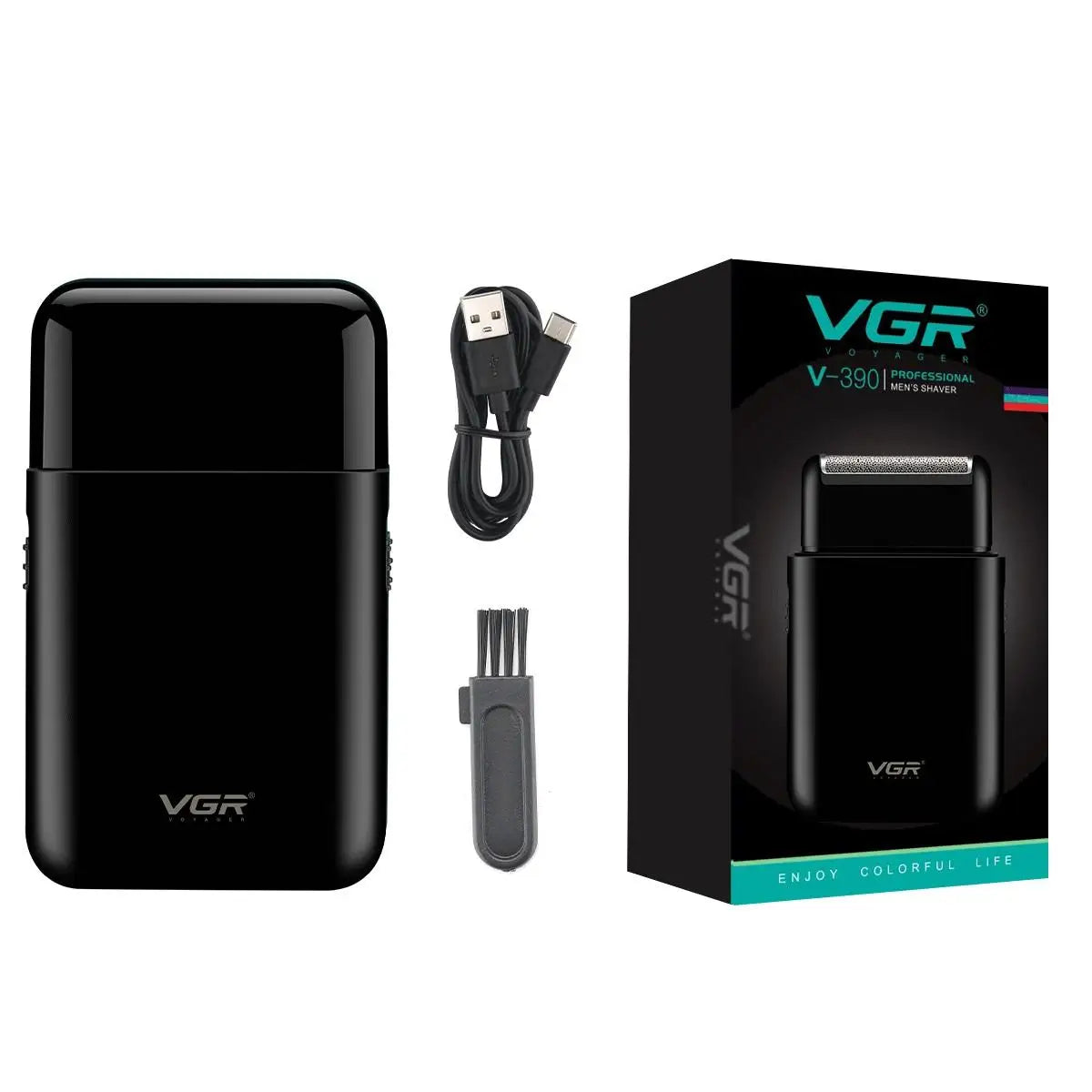 🧔 VGR V-390 Mini Electric Shaver – Επαναφορτιζόμενη Ξυριστική Μηχανή με Trimmer & Διπλή Λεπίδα | Compact, Αθόρυβη & Ανοξείδωτη