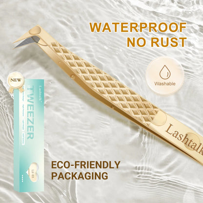 ✨ Lashtalk Precision Fiber Tip Tweezer – Premium Λαβίδα για Eyelash Extensions με Diamond Grip ✨