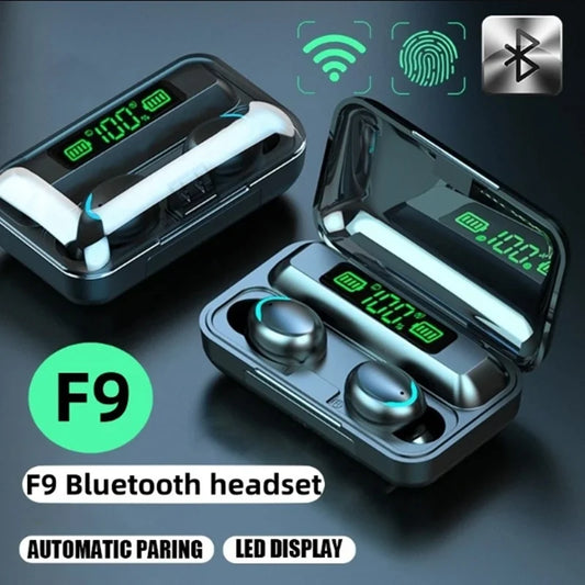 🎧 TWS F9-5 Bluetooth Earphones – HiFi Stereo Wireless Sports Headset