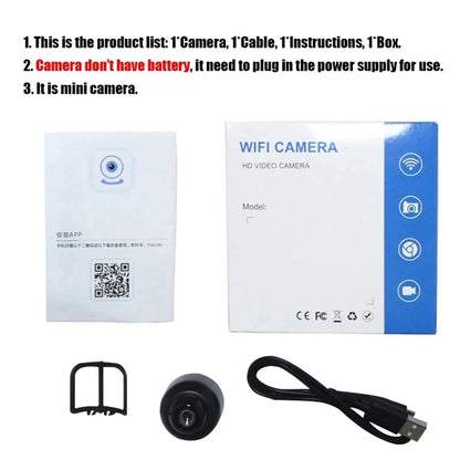 📹🔒 1080P HD Mini WiFi Κάμερα – Ασύρματη Night Vision X5 🎥 Για Σπίτι, Παιδιά & Κατοικίδια