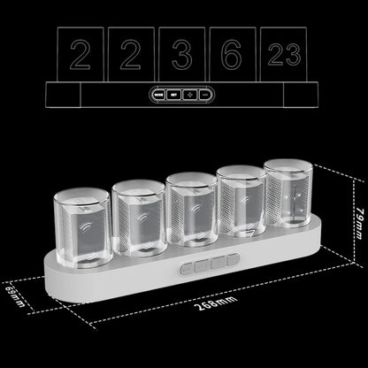 Digital Nixie Tube Clock with RGB LED – Premium Desktop Decoration