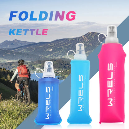 💧 WRELS Outdoor Collapsible Silicone Water Bottle – Πτυσσόμενο Παγούρι 150ml / 250ml / 500ml | Αδιάβροχο, Ανθεκτικό & Ιδανικό για Τρέξιμο, Πεζοπορία & Camping