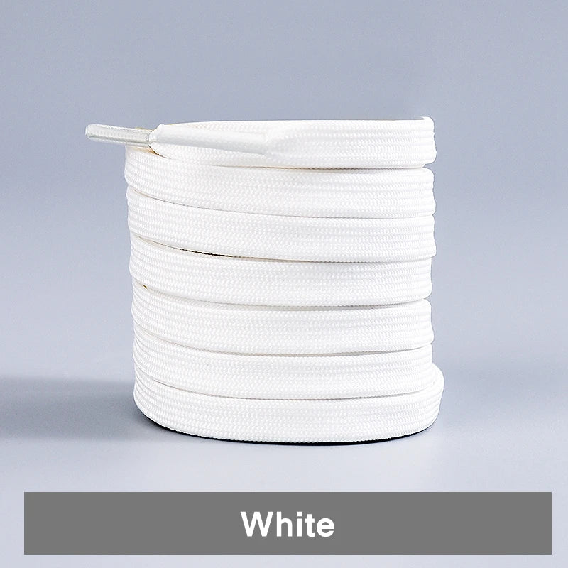 👟 Κλασικά Μαύρα & Άσπρα Επίπεδα Κορδόνια Παπουτσιών – Αντιολισθητικά & Ανθεκτικά