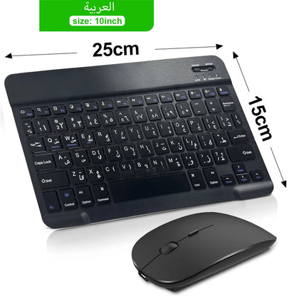 ⌨️🖱️ Bluetooth Wireless Keyboard & Mouse – Συμβατό με iOS, Android, Windows & iPad ✨