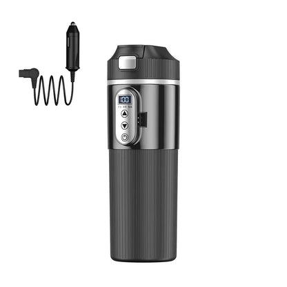 🚗☕ 500ml Ηλεκτρικό Θερμός Αυτοκινήτου | Car Heating Cup με LCD Οθόνη & Ρυθμιζόμενη Θερμοκρασία 🔥 | 12V/24V In-Car Kettle