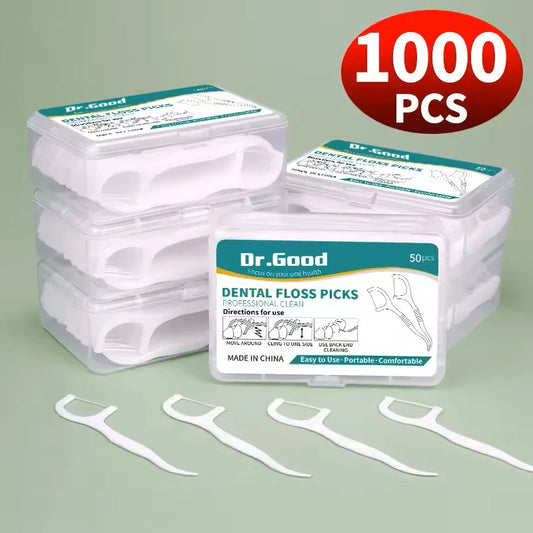 🦷 Dental Floss Sticks – 50/150/300/600/1000 Τεμάχια – Οδοντικό Νήμα Μίας Χρήσης για Στοματική Υγιεινή