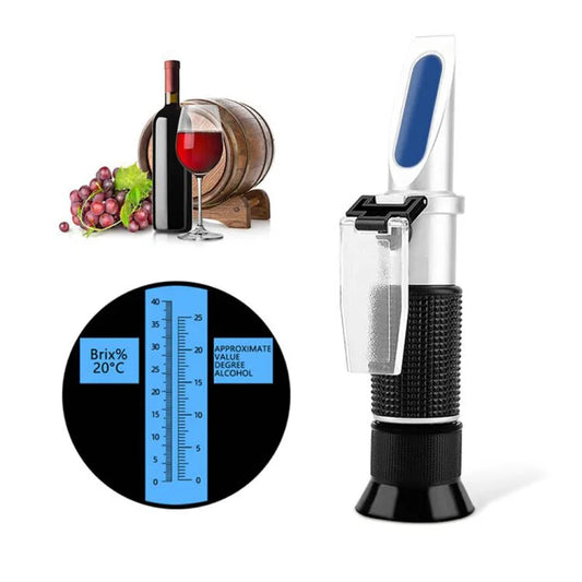 🍇🍷 Handheld Refractometer Tester 🚀 (Αλκοόλ 0-25% / Brix 0-40%)