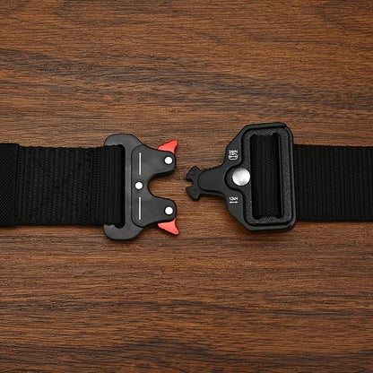 🎯🪖 Tactical Men’s Belt – Outdoor Combat & Survival Ζώνη από Nylon & Canvas με Quick Release Buckle