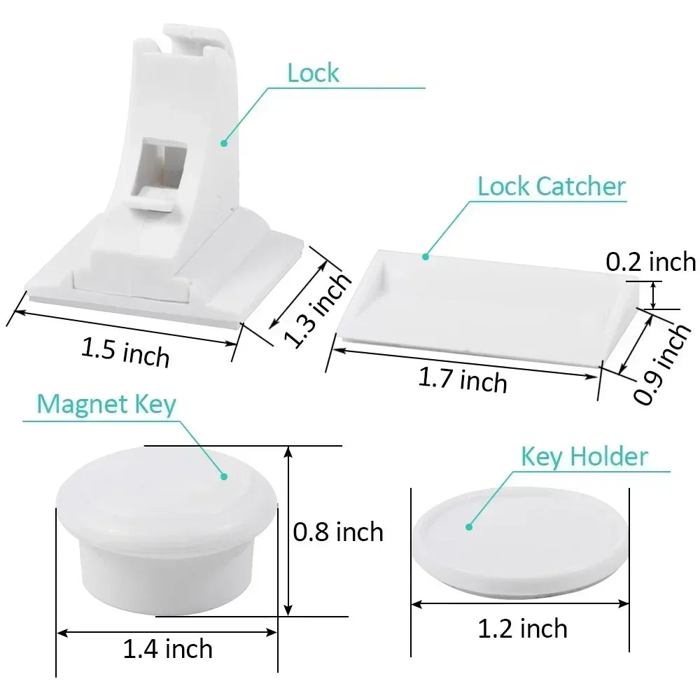 🍼🔒 Baby Proofing Magnetic Drawer Locks 🚀 (Χωρίς Τρυπάνι – Ασφάλεια για Παιδιά)