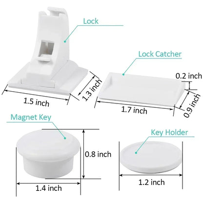 🍼🔒 Baby Proofing Magnetic Drawer Locks 🚀 (Χωρίς Τρυπάνι – Ασφάλεια για Παιδιά)