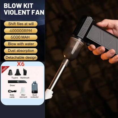 💨⚡ Violent Fan 400000RPM Turbo Jet Blower – Ισχυρό Φορητό Air Blower & Vacuum Cleaner
