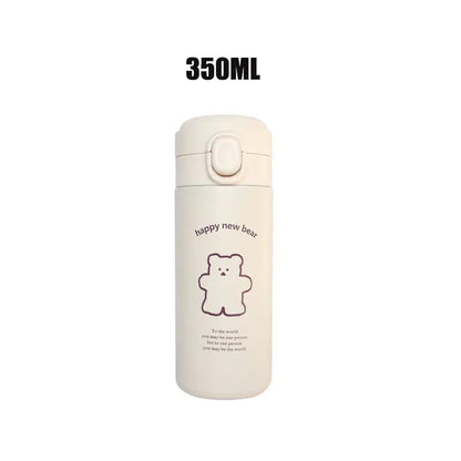 🐻 Bear Thermos Cup 350ml/450ml | Ανοξείδωτο Θερμός Μπουκάλι Νερού | Ιδανικό για Σπορ & Ταξίδια