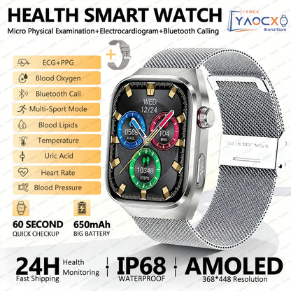 ⌚ AI Health Diagnosis Smart Watch – Advanced Health Analysis Watch with ECG + PPG & Calls