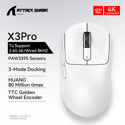 🦈⚡ Attack Shark X3 / X3 Pro – Ultra-Light Gaming Mouse με PAW3395 & Tri-Mode