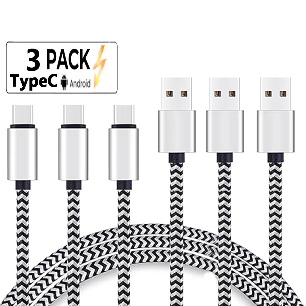 🔌⚡ USB Type-C Καλώδιο Φόρτισης & Data – 2.4A Fast Charging, Υφασμάτινο Woven Nylon, Ανθεκτικό & Γρήγορο 📱✨