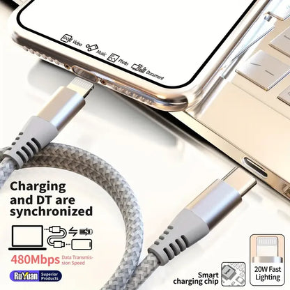 ⚡📱 LAIHONEN MFI Certified Cable – Type-C to Lightning Ταχεία Φόρτιση & Data Sync 🎯